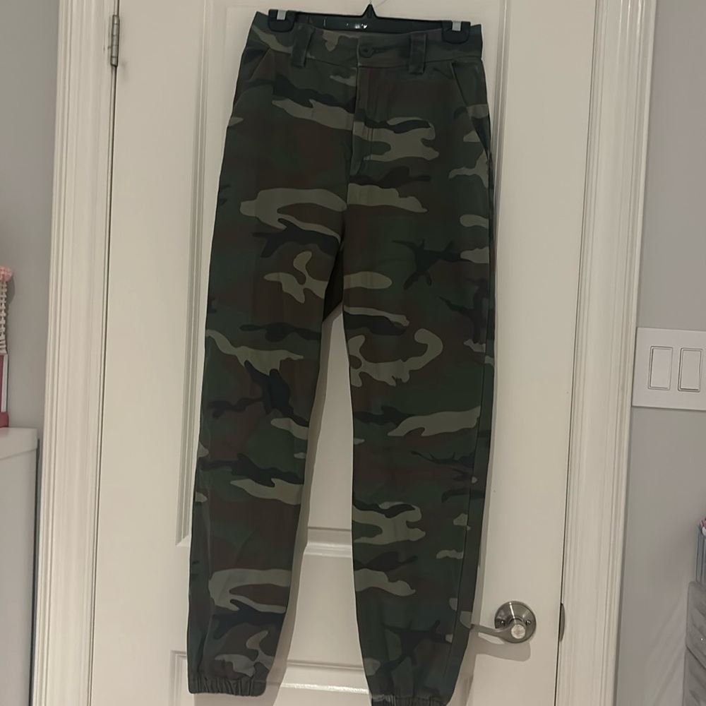 TNA Camo Cargo Pants- Green/Brown/Black